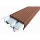 Алюминиево-резиновая закладная накладка на ступени 43 мм (коричневая 24002)