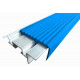 Алюминиево-резиновая закладная накладка на ступени 43 мм (синяя 24004)