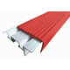 Алюминиево-резиновая закладная накладка на ступени 43 мм (красная 24006)