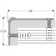 Алюминиевая угловая накладка 54 мм на ступени лестницы (схема)