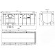 Чертежный вид лотка Лоток PolyMax Basic DN300 H354