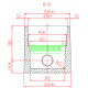 Чертеж бетонного пескоуловителя ПБ Standart DN100 C250, вид 2