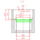 Чертеж бетонного пескоуловителя ПБ Standart DN100 C250, вид 3