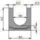 Бетонный лоток Standart DN100 H145 C250, чертежный вид