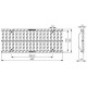Схема: Решетка водоприемная Gidrolica Super РВ -15.19.50 - щелевая чугунная ВЧ, кл. E600