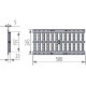 Чугунная решетка РЧЩ Standart DN200 C250 "щель", чертежный вид