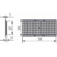 Чугунная решетка РЧЯ Standart DN200 C250 "ячейка", чертежный вид
