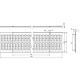 Решетка стальная оцинкованная для лотка DN100 H180, чертежный вид