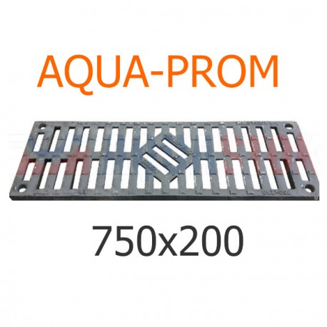 Чугунная решетка 750х200 AQUA-PROM