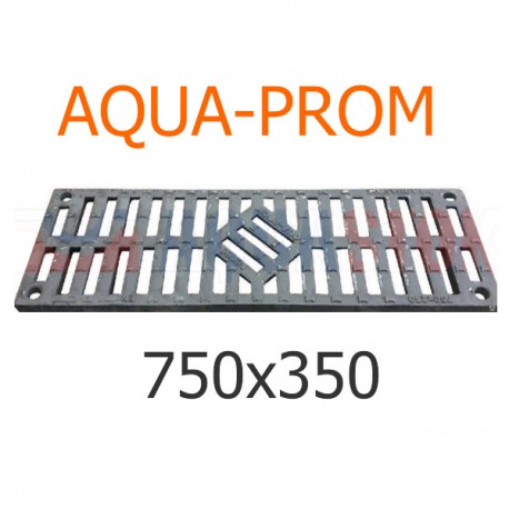 Чугунная решетка 750х350 AQUA-PROM