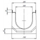 Чертежный вид бетонного лотка BetoMax ЛВ-20.29.28-Б