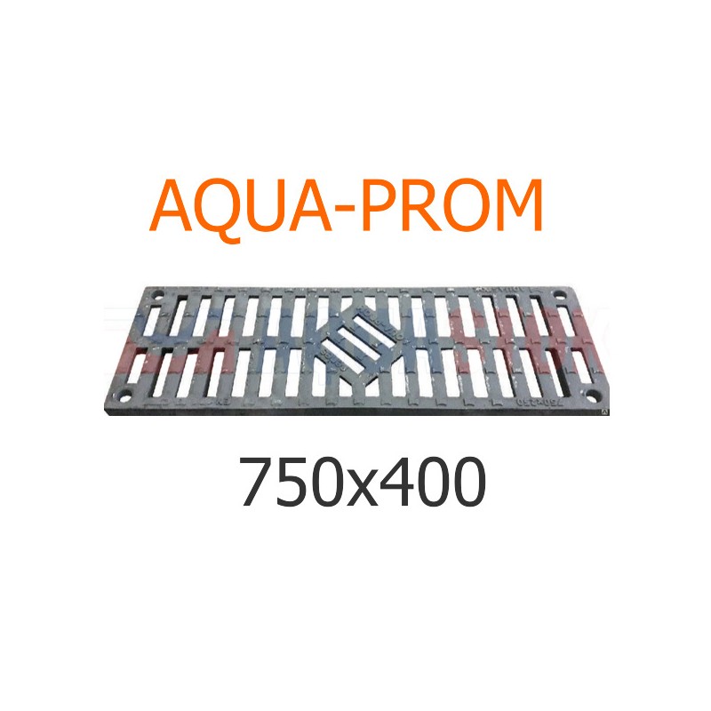 Чугунная решетка 750х400 AQUA-PROM