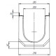 Чертежный вид бетонного лотка BetoMax ЛВ-20.29.33-Б