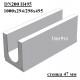 Лоток водоотводный бетонный коробчатый ЛВК DN200 H495 без насадки, стенка 47 мм (кюветный)