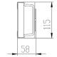 Чертеж лотка Gidrolica Light DN100 H55 с пластиковой щелевой решеткой, кл. A15