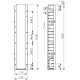 Чертежный вид лотка ЛВ-15.19,6.11,8 - пластиковый усиленный, кл. E600
