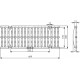 Чугунная решетка DN150 щелевая D400 (чертежный вид)
