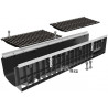 Пластиковый усиленный лоток DN200 H203 с чугунной решеткой E600
