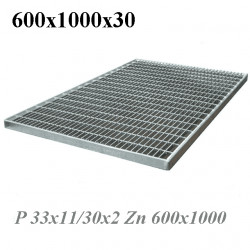 Решетка стальная придверная 600х1000х30, ячейка 33х11