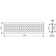 Схема: Решетка водоприемная Gidrolica Standart РВ -10.13,6.50 - штампованная стальная оцинкованная, кл. А15