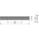 Схема: Решетка водоприемная Gidrolica Standart РВ -10.13,6.100 - ячеистая стальная оцинкованная, кл. B125