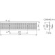 Схема: Решетка водоприемная Gidrolica Standart РВ -20.24.100 - штампованная стальная нержавеющая, кл. A15
