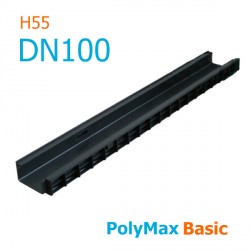 Лоток PolyMax Basic DN100 H55 - водоотводный пластиковый