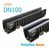 Лоток водоотводный пластиковый PolyMax Basic DN100 H200
