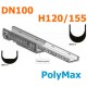 Переходник пластиковый DN100 H120 - Н155 (PolyMax Basic)