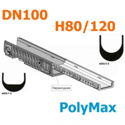 Переходник пластиковый DN100 H80 - Н120 (PolyMax Basic)