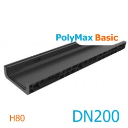 Лоток PolyMax Basic DN200 H80 - водоотводный пластиковый