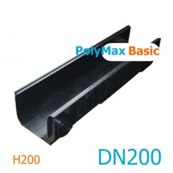 Лоток PolyMax Basic DN200 H200 - водоотводный пластиковый