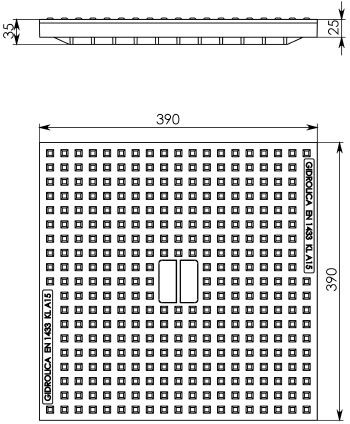 Пластиковая крышка для дождеприемника 400х400