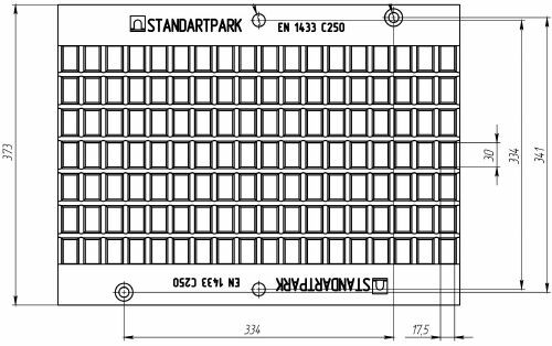 Решетка водоприемная Basic РВ-30.37.50-ВЧ-Я3-ЛВ ячеистая чугунная ВЧ, кл. С 2740