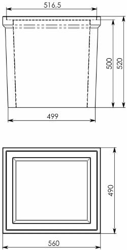 Чертеж: Промежуточная часть 560/490/520