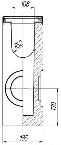 Чертеж: пескоуловитель BetoMax DN160 бетонный