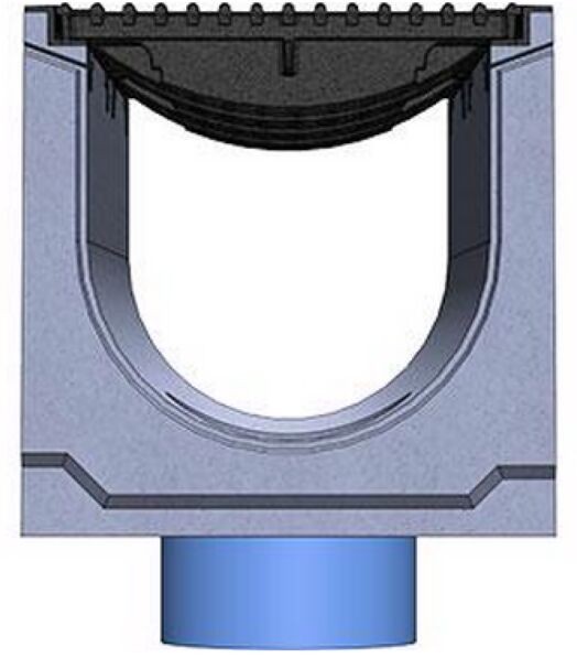 Вид слева: BetoMax DN300 с вертикальным выпуском