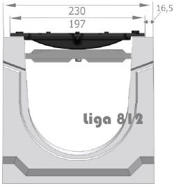 Посадка решетки в лотке ЛВБ Plus 150 №0/1