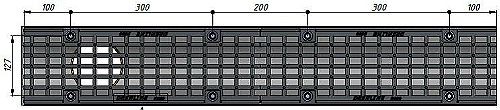 Cхема лотка Super DN100 с вертикальным водоотводом