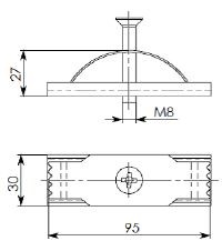 Чертеж крепежа решетки DN100