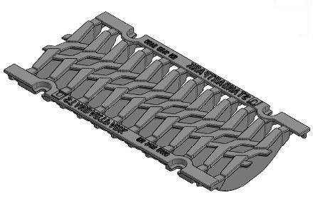 Вид чугунной решетки шина DN200
