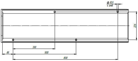 Чертеж: лоток BetoMax Drive DN200, кл. C (каскад, вид сверху)