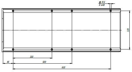 Чертежный вид сверху BetoMax Drive ЛВ-30.36.31-Б, кл. D