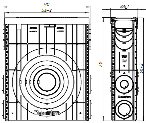 Пескоуловитель сборный усиленный PolyMax Drive DN100,кл. D