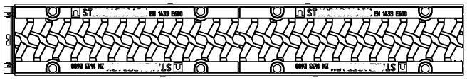 Лоток PolyMax Drive DN100,кл. E, вид сверху