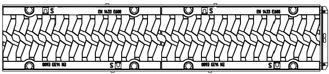 Лоток PolyMax Drive DN150,кл. E, вид сверху