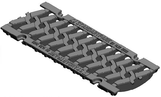 Чугунная решетка к лоткам PolyMax Drive DN150