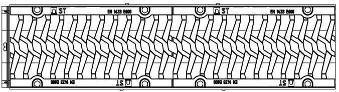 Лоток PolyMax Drive DN200,кл. E, вид сверху