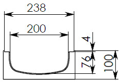 лоток Gidrolica Standart DN200 H100