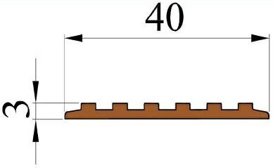 Накладка на ступени самоклеящаяся 40 мм